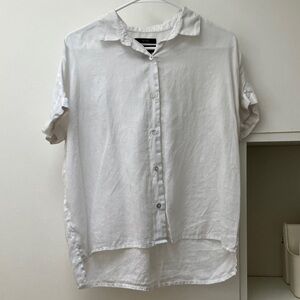 Tahari White Casual Button Down Shirt